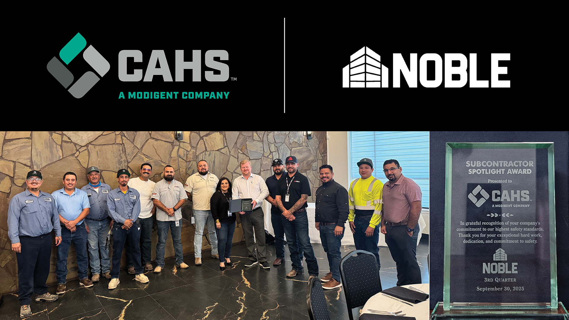 Setting the Standard: Subcontractor Spotlight Award Winner
